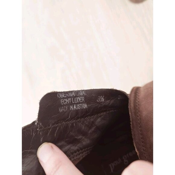 Paul Green Diandra Brown Leather Cap Toe Ankle Boots Booties Zip US 6 - UK 3.5 - Picture 12 of 12